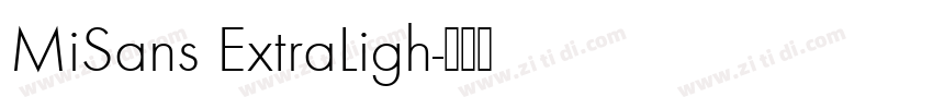 MiSans ExtraLigh字体转换